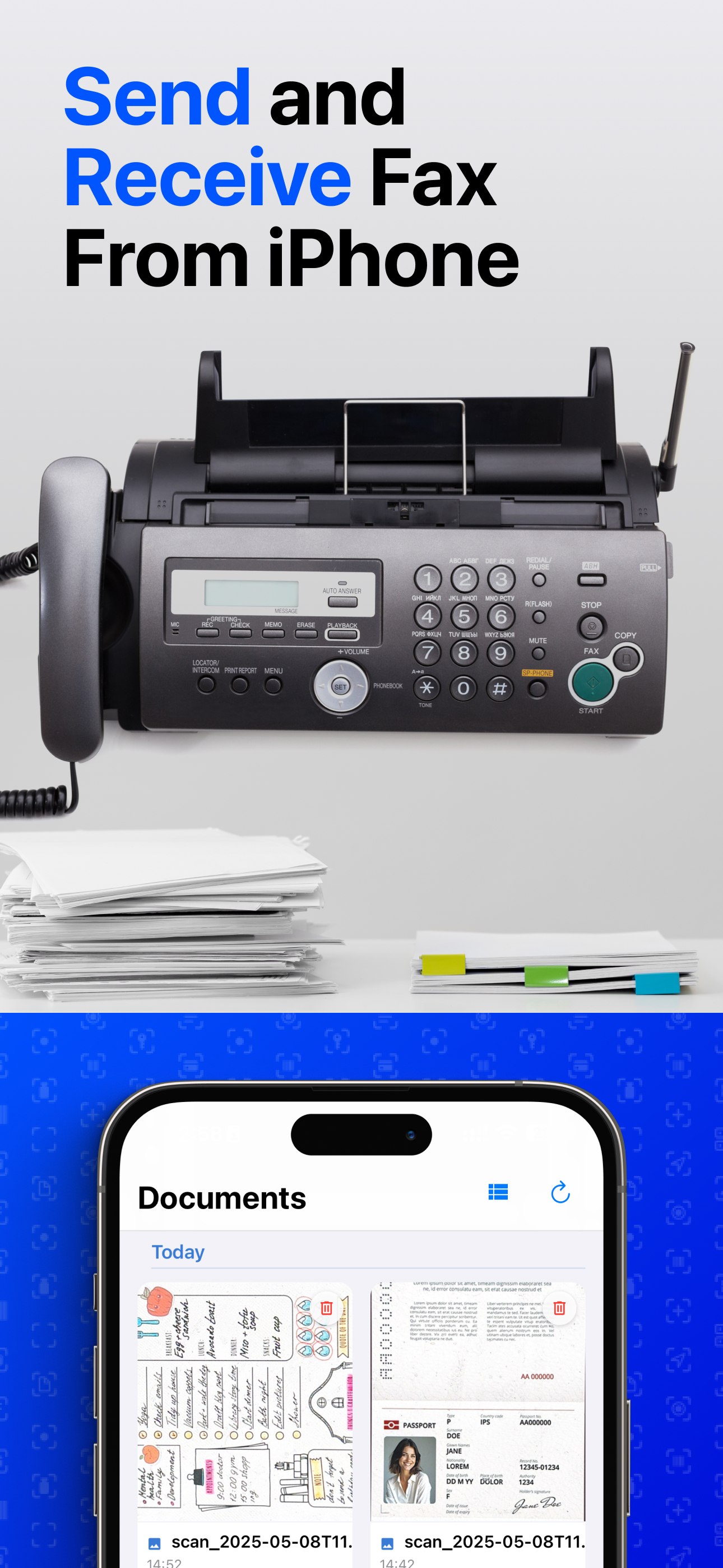 Document Scanner Fax ProScan: Document Scanner, Sign & Send Fax Online for iPhone